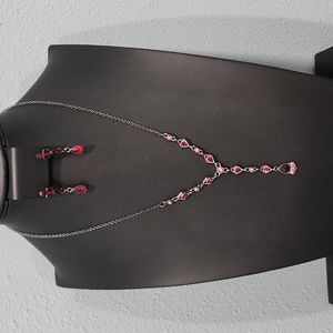 1928 Red Aurora Borealis Necklace